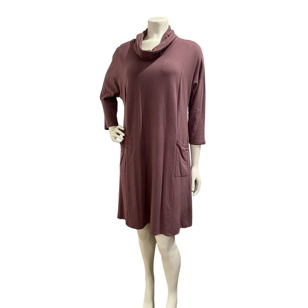 J Jill Wearever Pullover Light Purple / Mauve Knit Dress 3/4 Sleeve Size Small